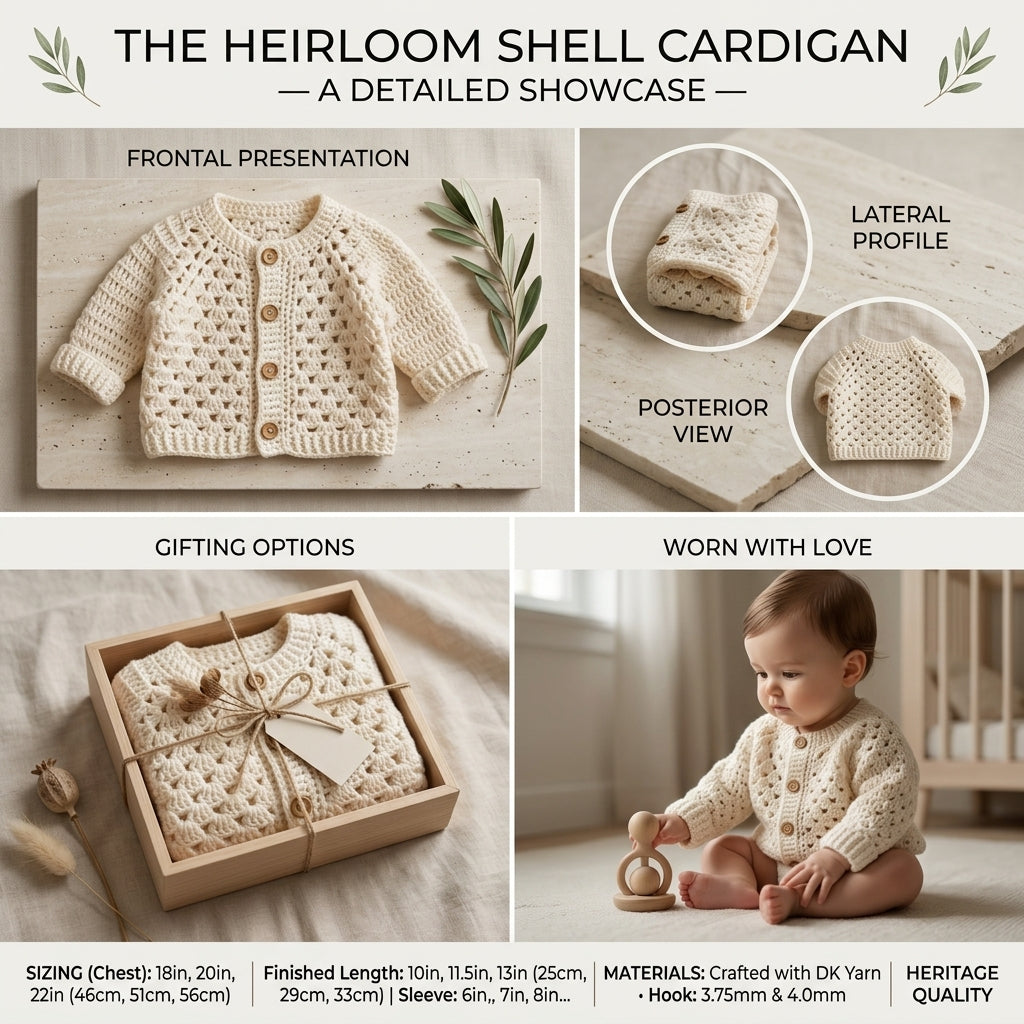 Raglan Baby Cardigan Top-Down v5 | Crochet Pattern PDF