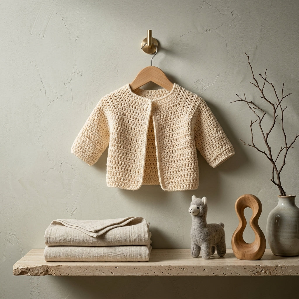 Raglan Baby Cardigan Top-Down v6 | Crochet Pattern PDF