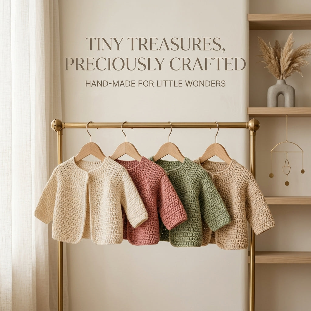 Raglan Baby Cardigan Top-Down v6 | Crochet Pattern PDF
