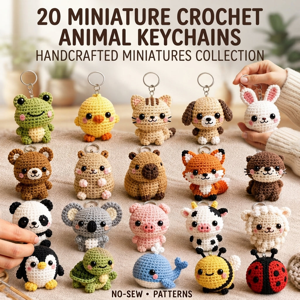 Giant Amigurumi Bundle | 20+ Keychain PDFs