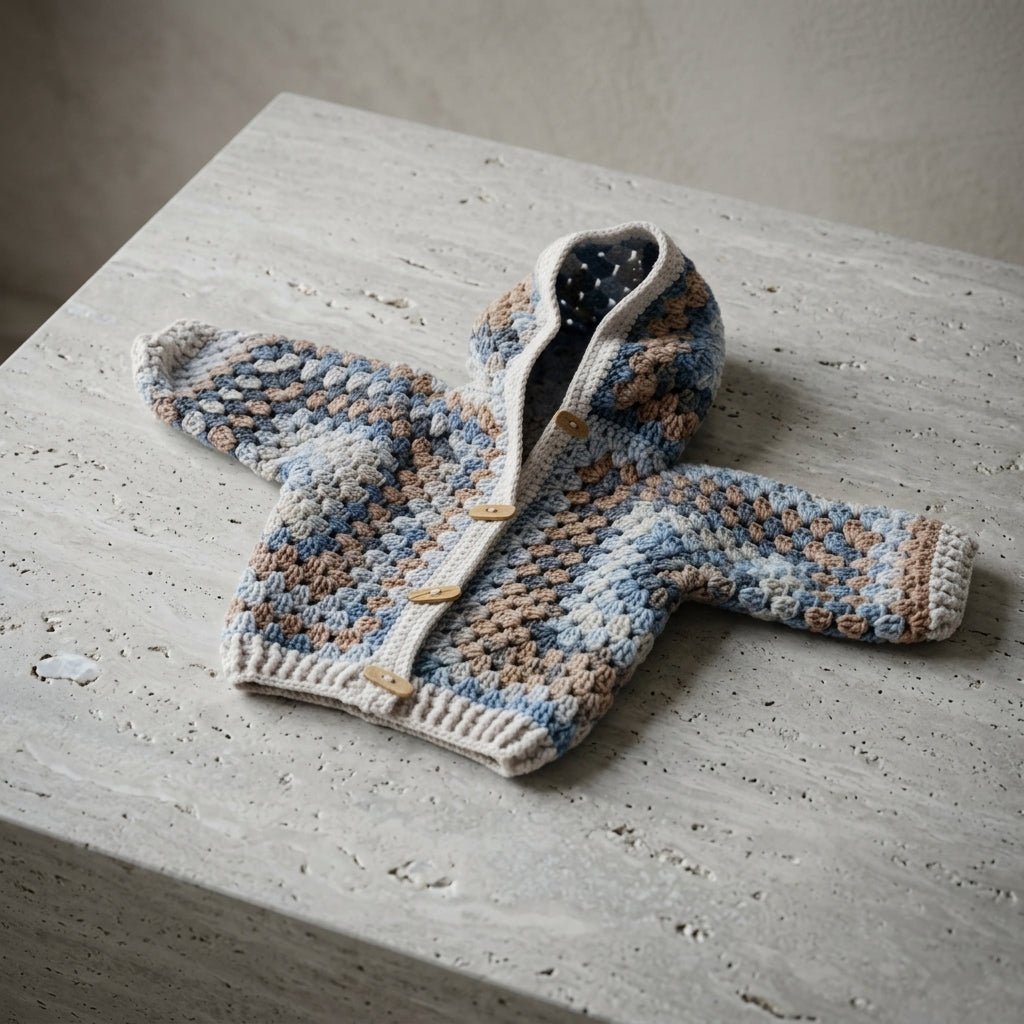 Granny Square Baby Hoodie Granny Square v2 | Crochet Pattern PDF