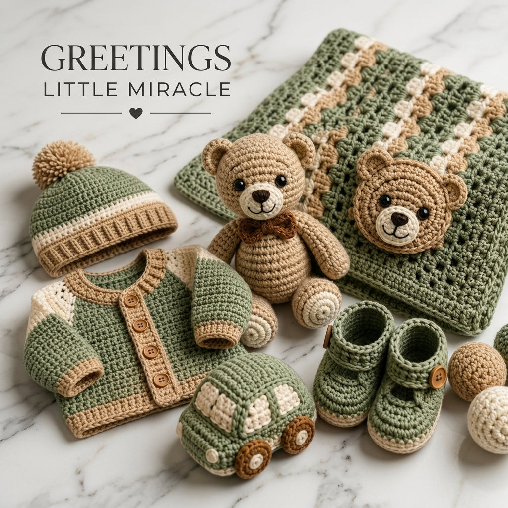 Boy Gift Set Baby Set | Crochet Pattern PDF