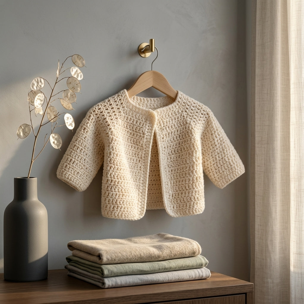 Raglan Baby Cardigan Top-Down v6 | Crochet Pattern PDF