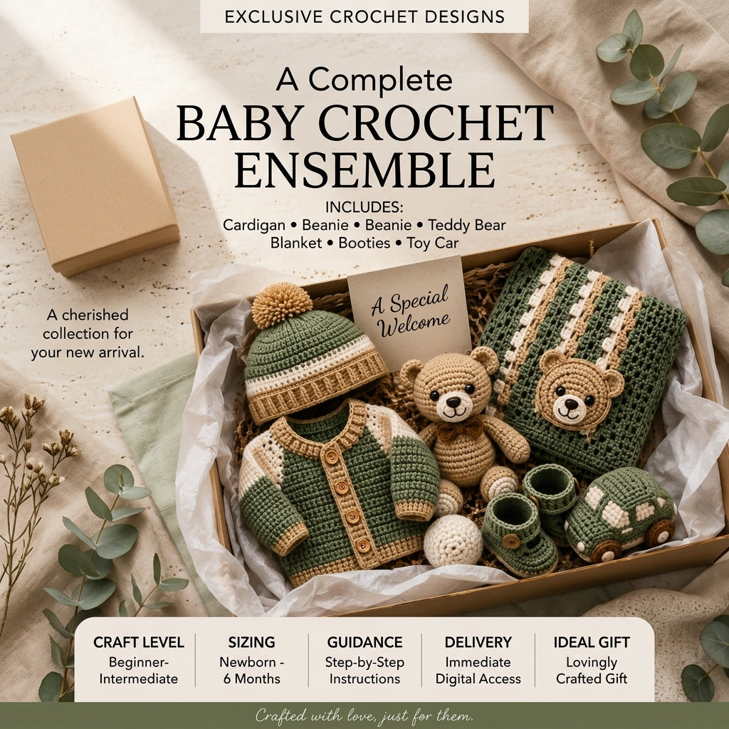 Boy Gift Set Baby Set | Crochet Pattern PDF