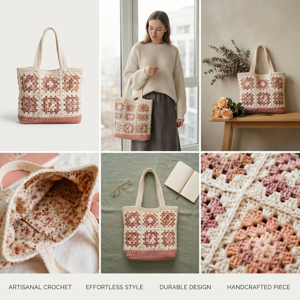 Granny Square Granny Square Tote V3 | Crochet Pattern PDF