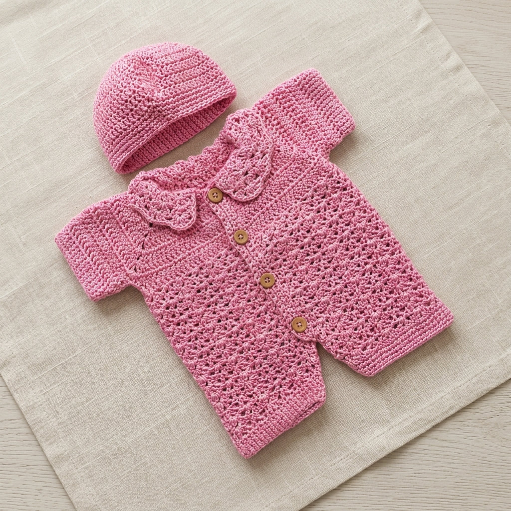 Romper Newborn Outfit Baby Hat | Crochet Pattern PDF
