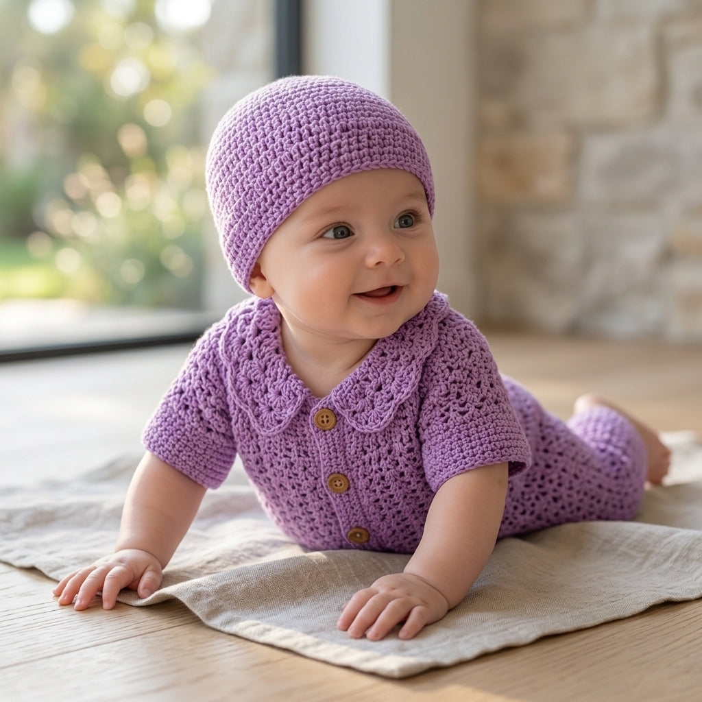 Romper Newborn Outfit Baby Hat | Crochet Pattern PDF