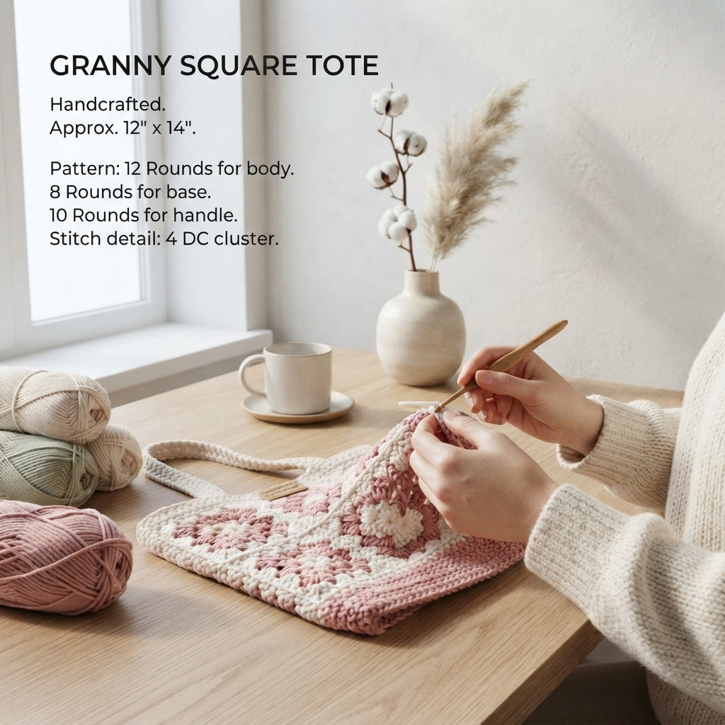 Granny Square Granny Square Tote V3 | Crochet Pattern PDF