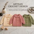 Raglan Baby Cardigan Raglan v2 | Crochet Pattern PDF