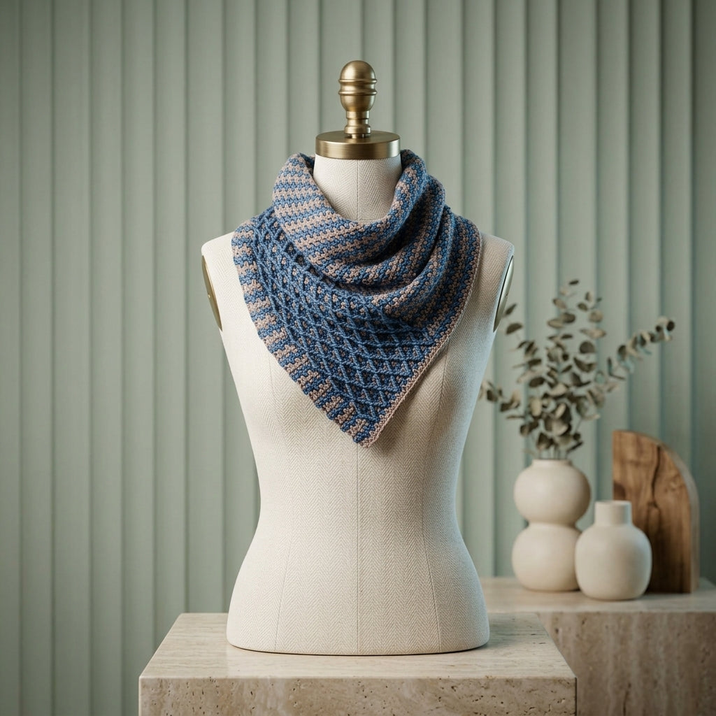 Woven Divide Bandana Cowl | Crochet Pattern PDF