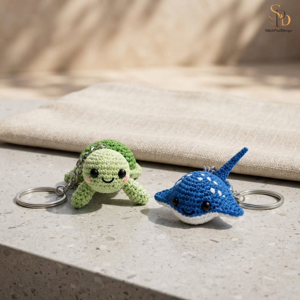 Mega 10 Crochet Keychain Patterns | PDF Bundle