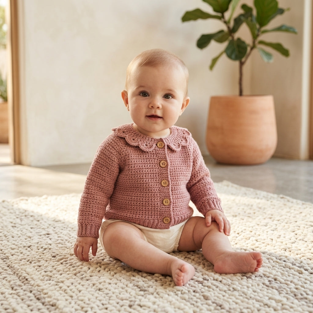 Raglan Baby Cardigan Raglan v2 | Crochet Pattern PDF