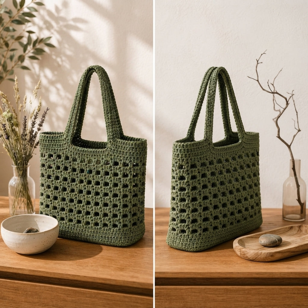 Shoulder Bag Boho Tote | Crochet Pattern PDF