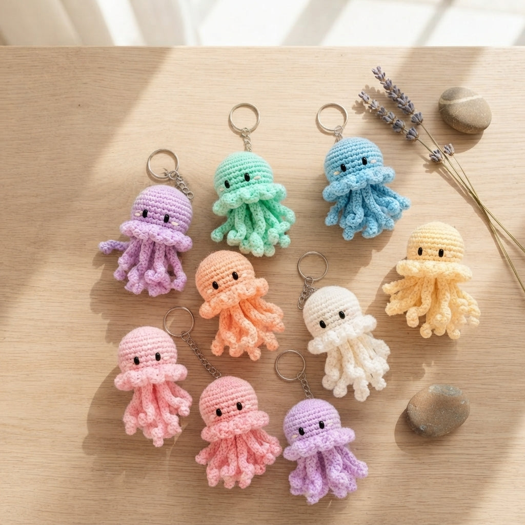 Handcrafted Jellyfish Keychain | Amigurumi PDF