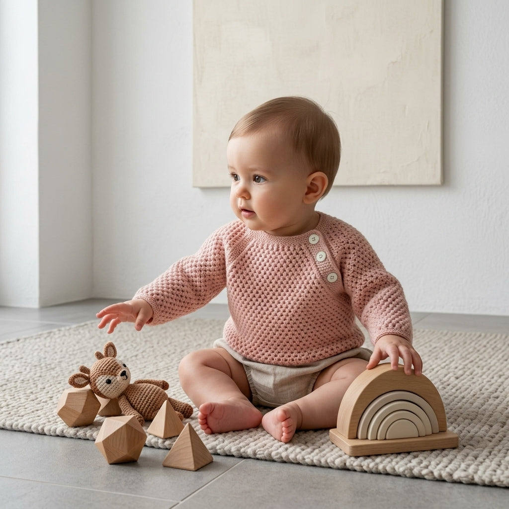 Knit Sweater Boys Baby Cardigan | Crochet Pattern PDF