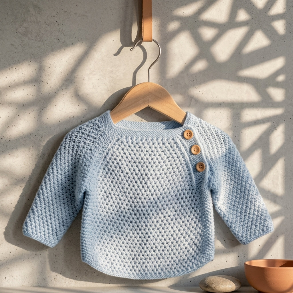 Knit Sweater Boys Baby Cardigan | Crochet Pattern PDF