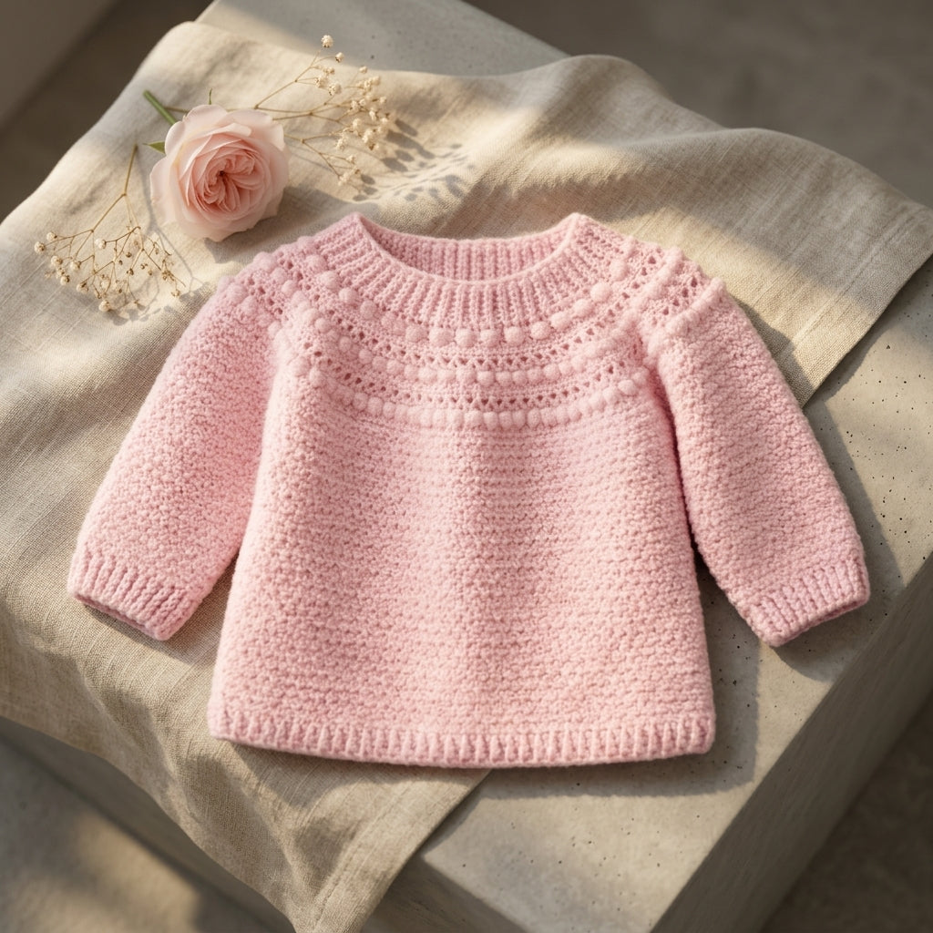 Star Stitch Baby Pullover | Crochet Pattern PDF