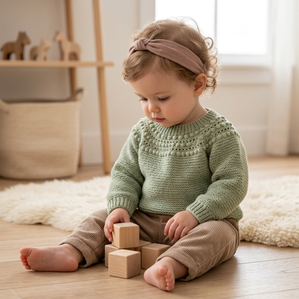 Star Stitch Baby Pullover | Crochet Pattern PDF