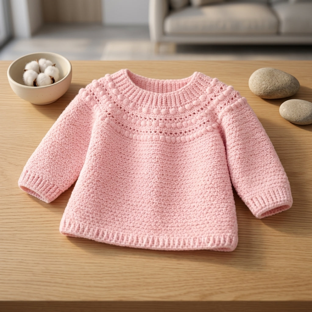 Star Stitch Baby Pullover | Crochet Pattern PDF