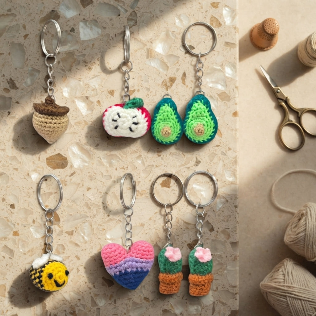 100+ Adorable Keychain Patterns | Crochet PDF Set — Design 2