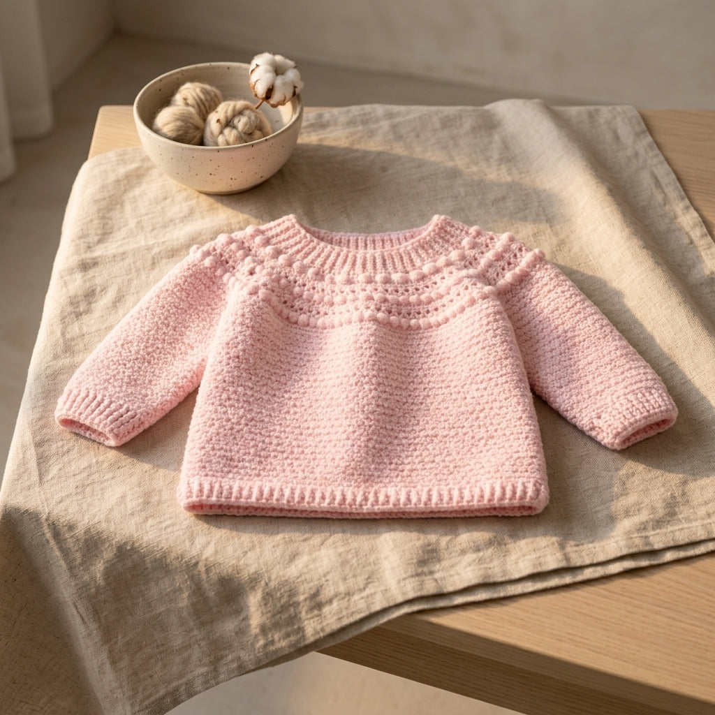 Star Stitch Baby Pullover | Crochet Pattern PDF