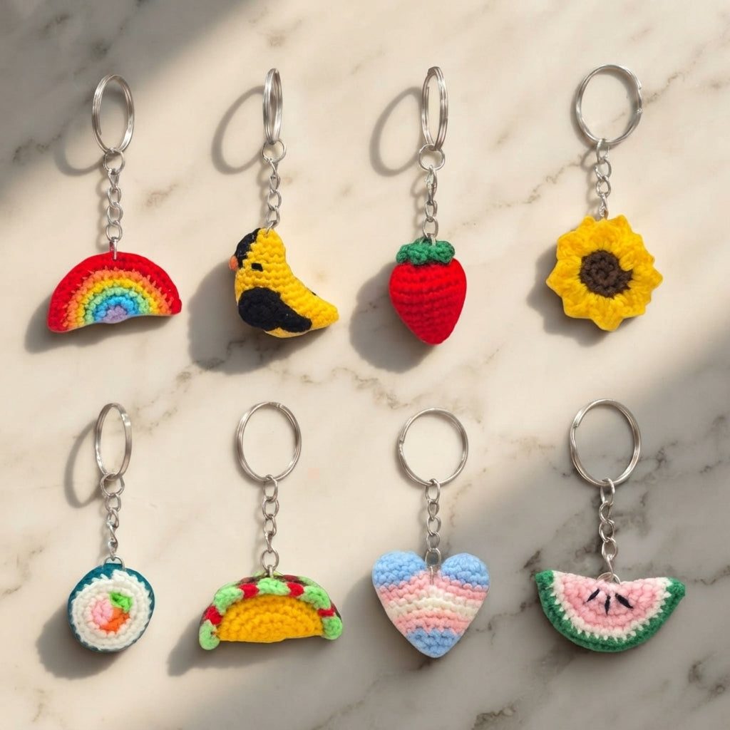 100+ Adorable Keychain Patterns | Crochet PDF Set — Design 2