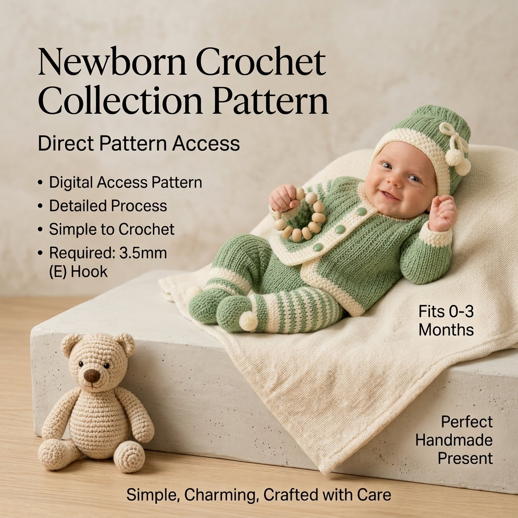 Outfit Newborn Cardigan Baby Cardigan | Crochet Pattern PDF