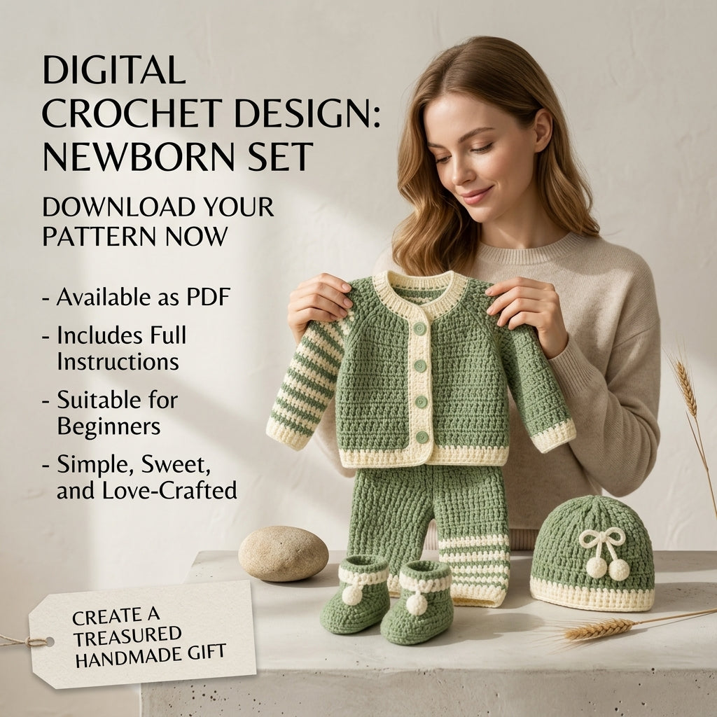 Outfit Newborn Cardigan Baby Cardigan | Crochet Pattern PDF