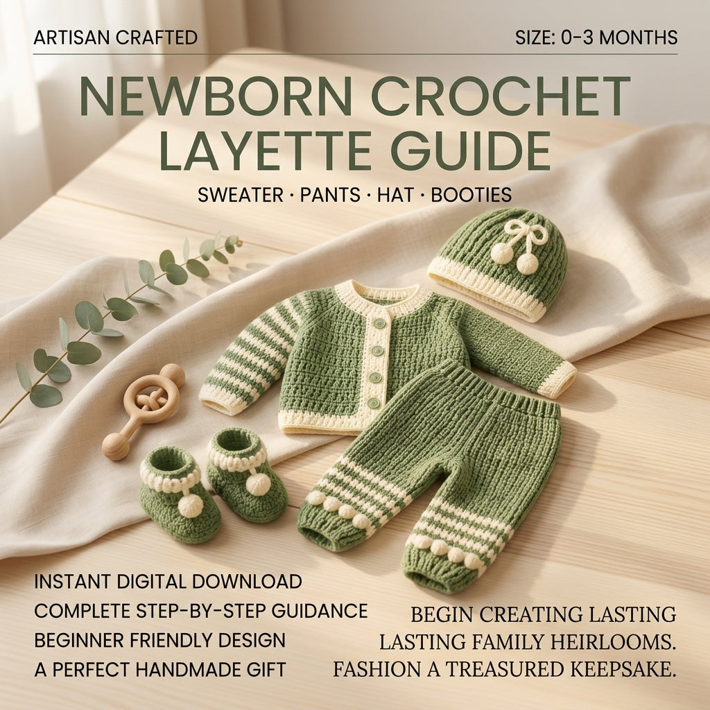 Outfit Newborn Cardigan Baby Cardigan | Crochet Pattern PDF