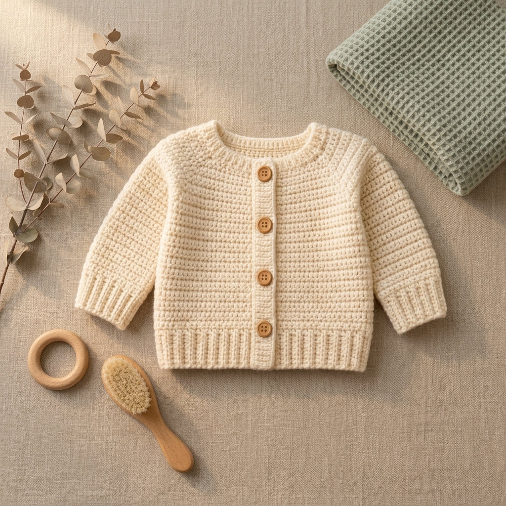 Seamless Baby Cardigan Seamless v2 | Crochet Pattern PDF
