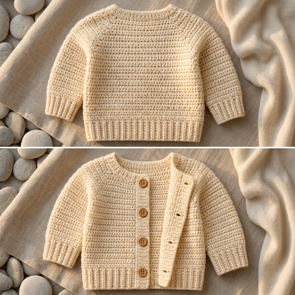Seamless Baby Cardigan Seamless v2 | Crochet Pattern PDF