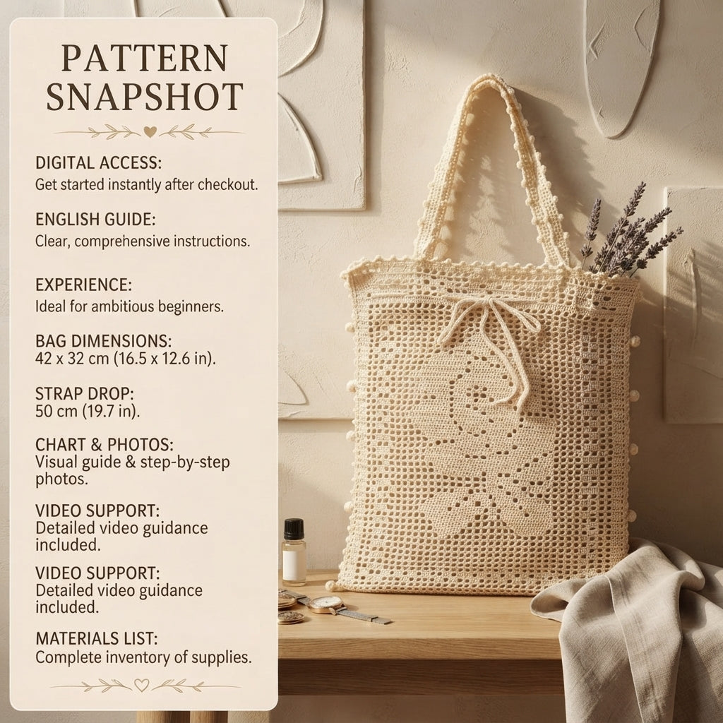 Filet Tote | Crochet Pattern PDF