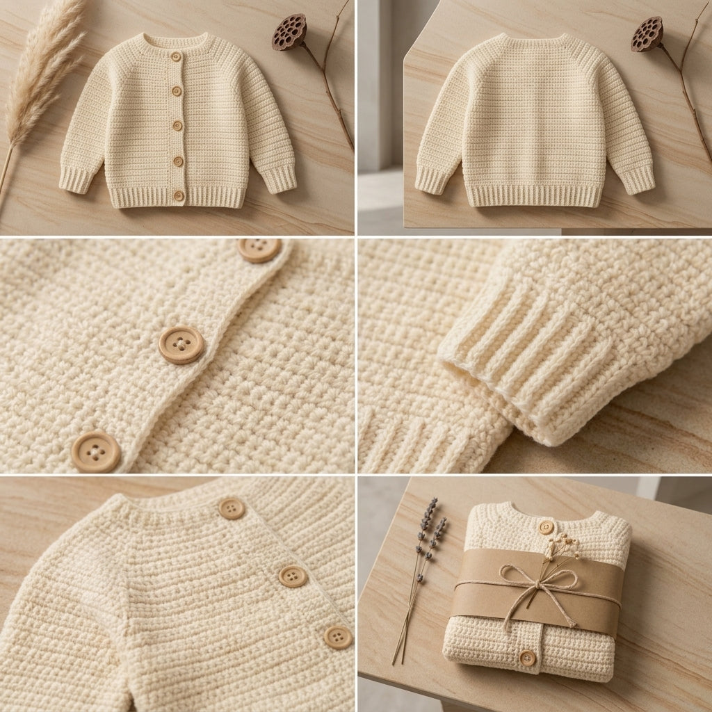 Seamless Baby Cardigan Seamless v2 | Crochet Pattern PDF