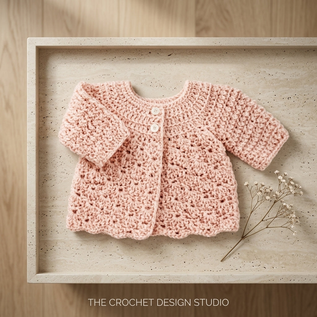 Cardigan Sweater Beginner Baby Cardigan | Crochet Pattern PDF