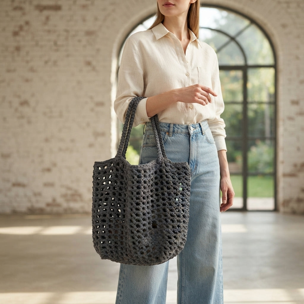 Market Bag Beach Bag Tote V2 | Crochet Pattern PDF