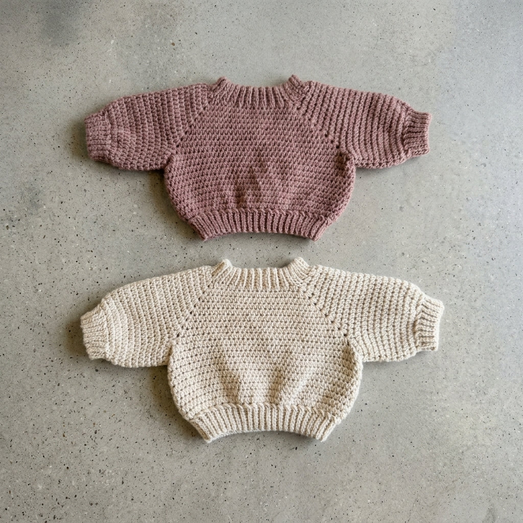Raglan Baby Sweater Oversized v3 | Crochet Pattern PDF
