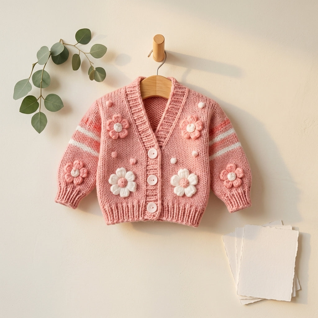 Bobble Baby Cardigan Bobble v2 | Crochet Pattern PDF