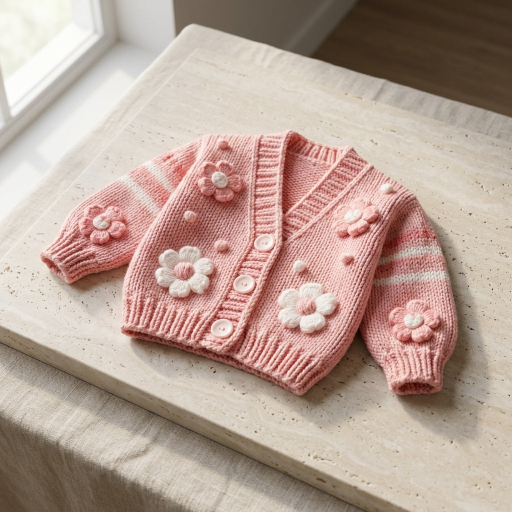 Bobble Baby Cardigan Bobble v2 | Crochet Pattern PDF