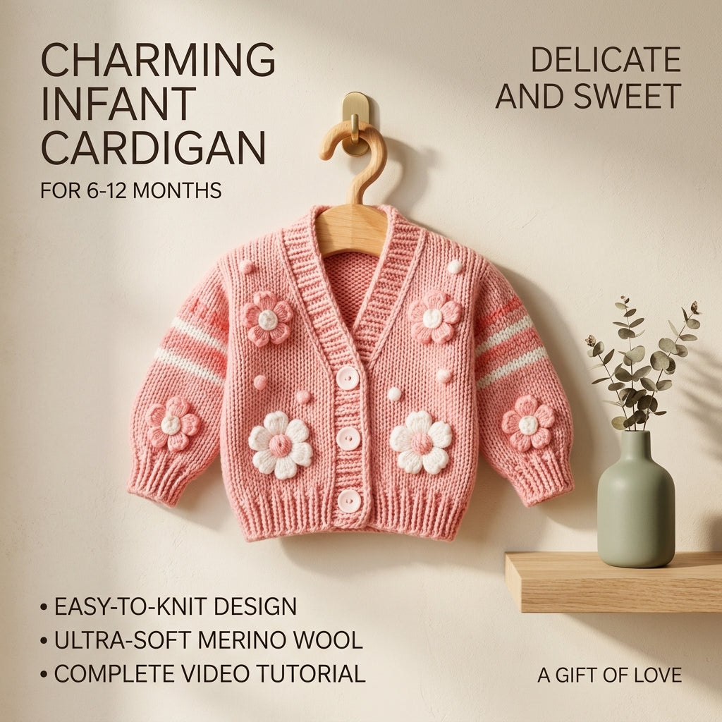 Bobble Baby Cardigan Bobble v2 | Crochet Pattern PDF