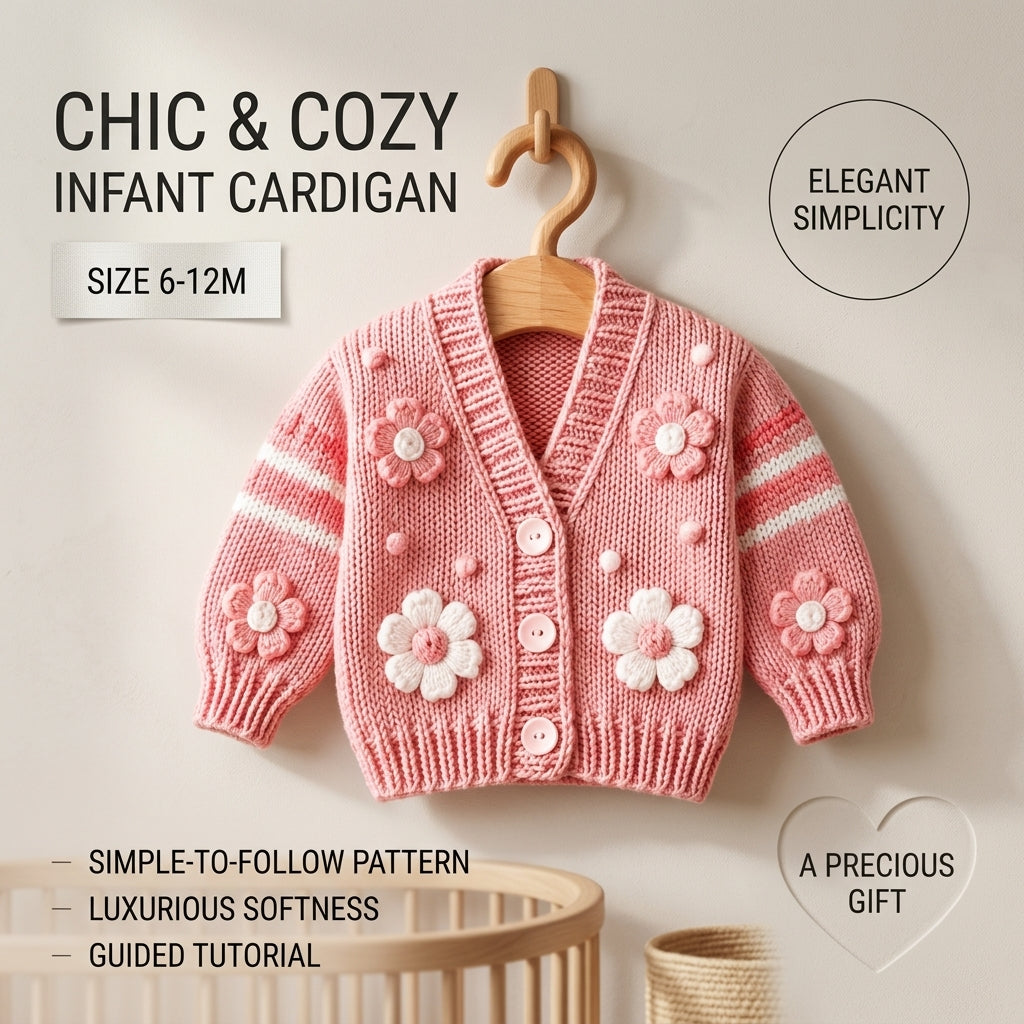 Bobble Baby Cardigan Bobble v2 | Crochet Pattern PDF