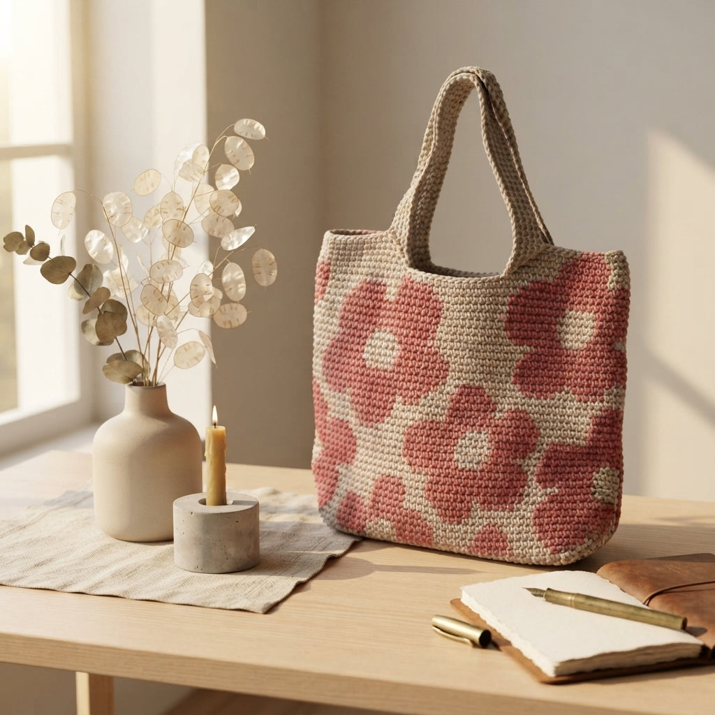 Handbag Raffia Tote | Crochet Pattern PDF