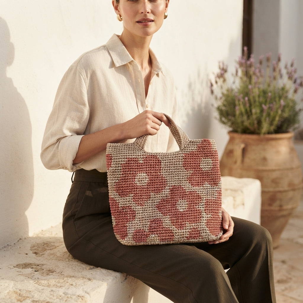 Handbag Raffia Tote | Crochet Pattern PDF