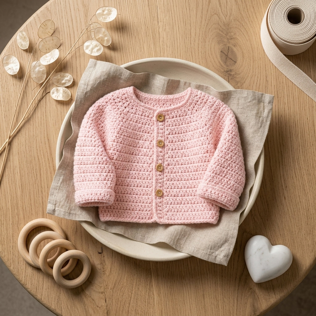 Raglan Baby Cardigan Raglan v5 | Crochet Pattern PDF