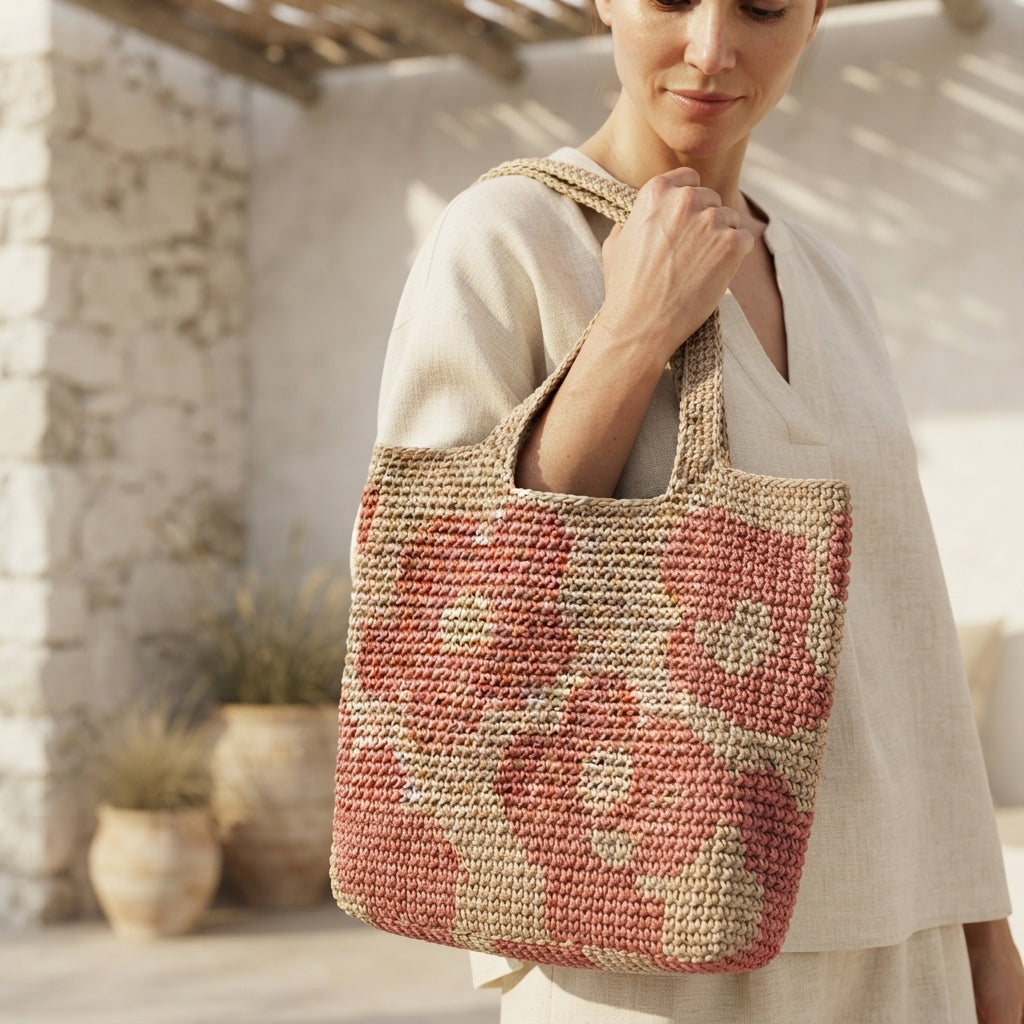 Handbag Raffia Tote | Crochet Pattern PDF