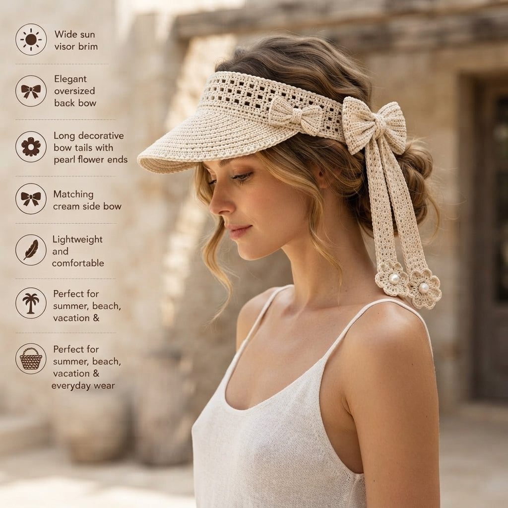 Modern Sun Visor | Crochet Hat Pattern PDF