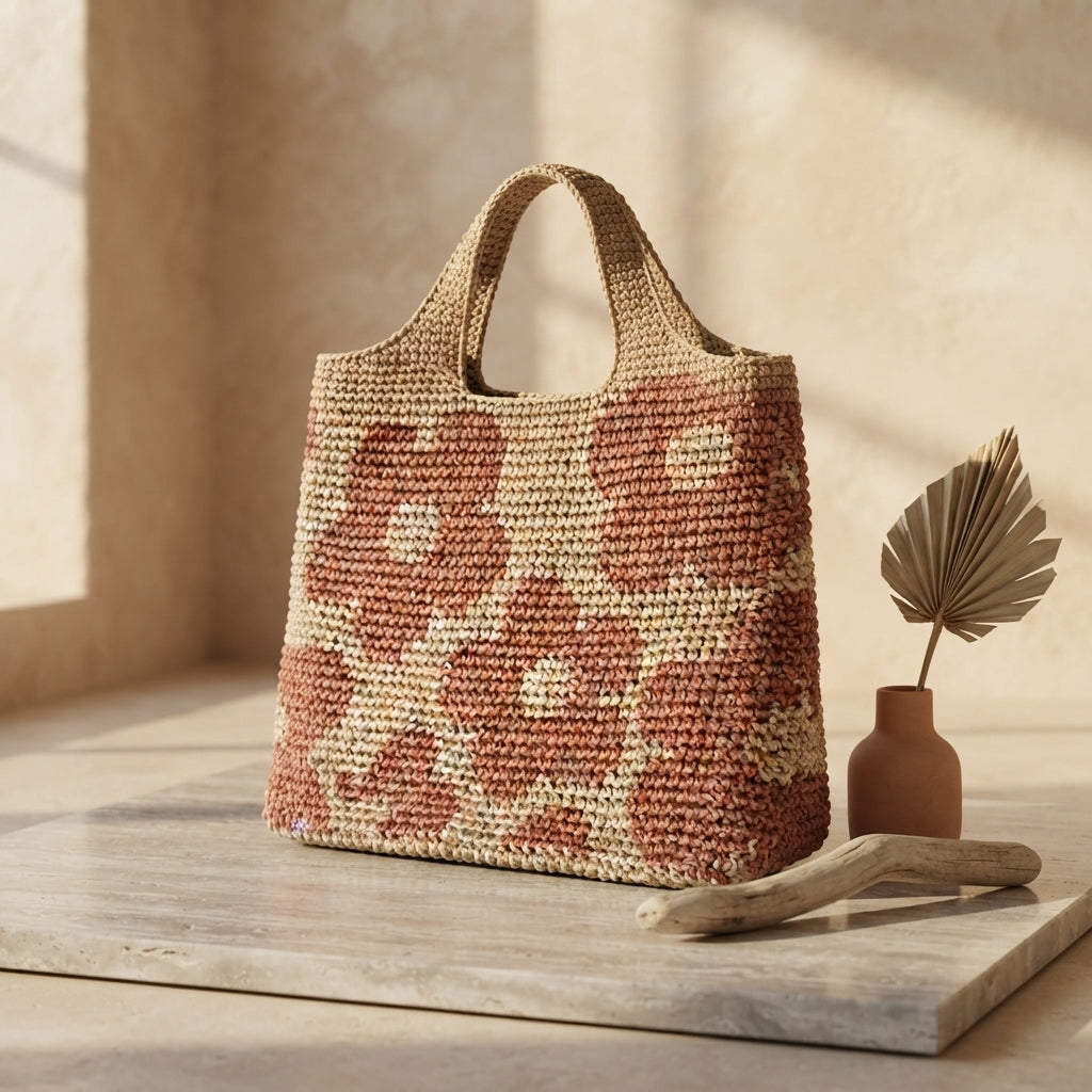 Handbag Raffia Tote | Crochet Pattern PDF