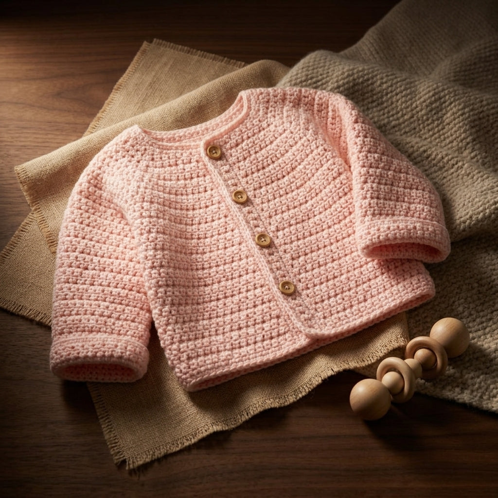 Raglan Baby Cardigan Raglan v5 | Crochet Pattern PDF