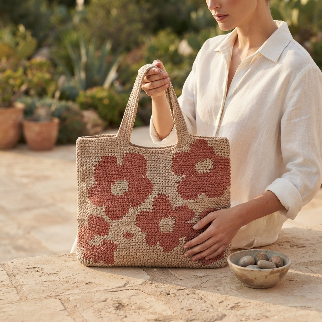 Handbag Raffia Tote | Crochet Pattern PDF