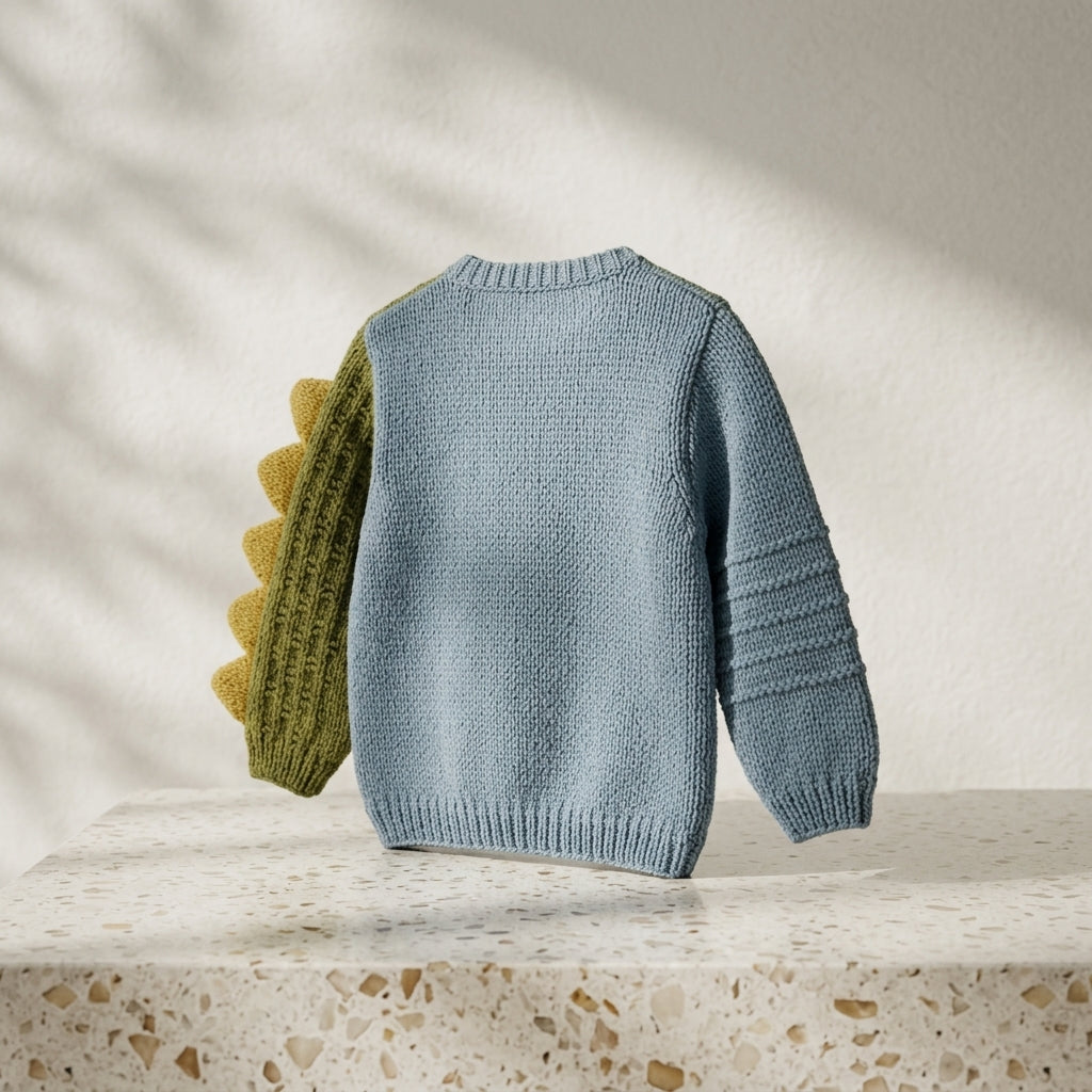 Dinosaur Sweater Knitting Baby Sweater | Crochet Pattern PDF