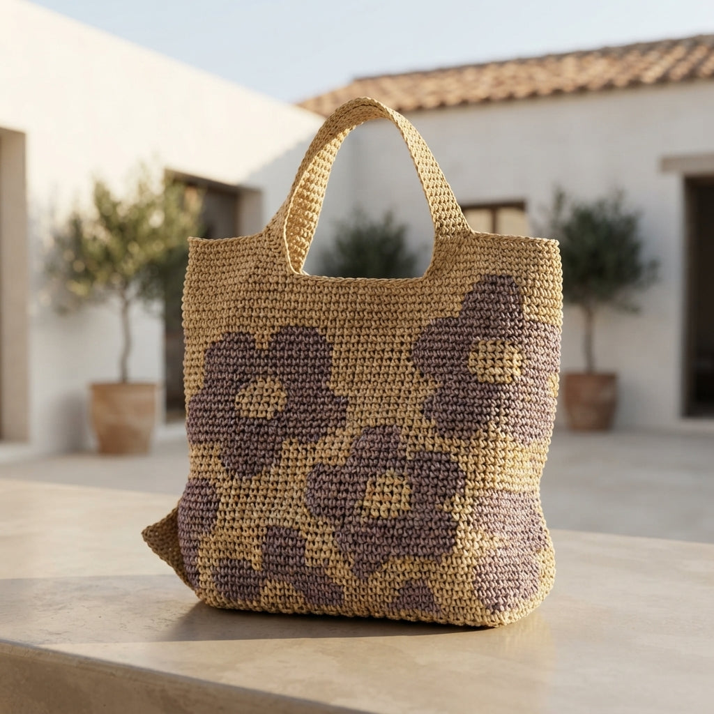 Handbag Raffia Tote | Crochet Pattern PDF